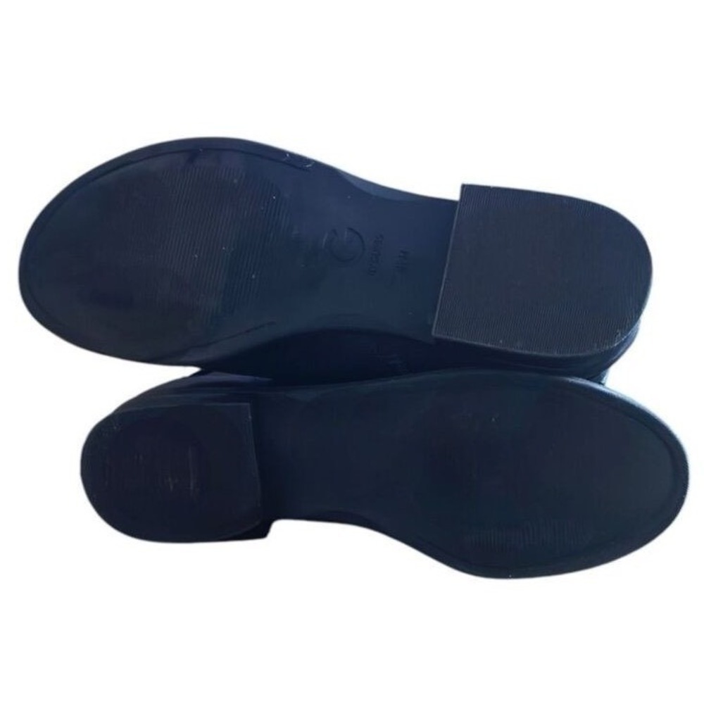 G by GUESS Harlin Moto Ankle Boots Women 9.5 Black Gold Buckle Straps - Picture 10 of 10